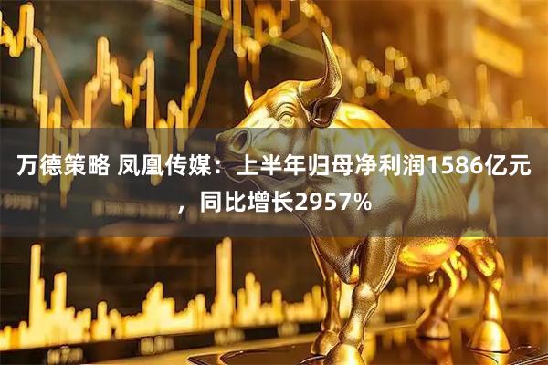 万德策略 凤凰传媒：上半年归母净利润1586亿元，同比增长2957%