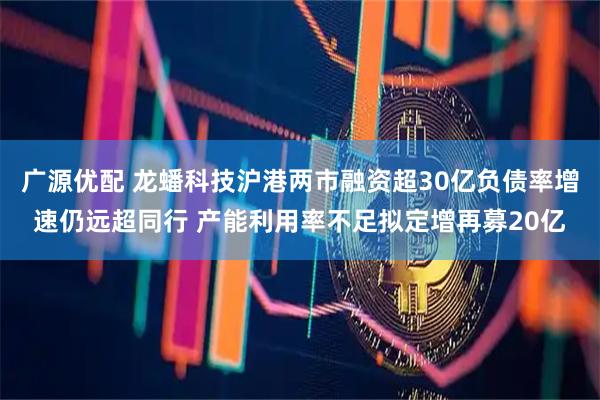 广源优配 龙蟠科技沪港两市融资超30亿负债率增速仍远超同行 产能利用率不足拟定增再募20亿
