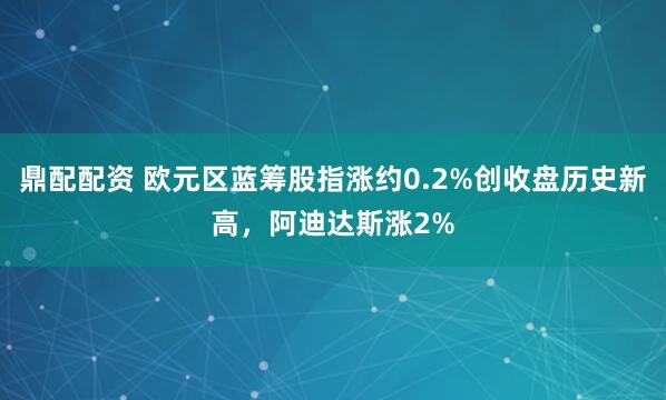 鼎配配资 欧元区蓝筹股指涨约0.2%创收盘历史新高，阿迪达斯涨2%